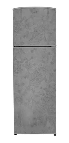 Refrigerador Acros AT091F Platino Con Decorado Floral Con Freezer 250L