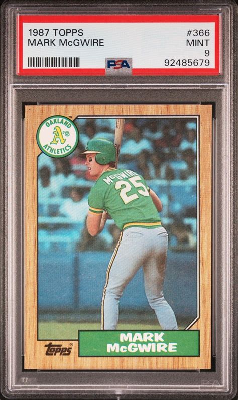 1987 Topps 366 Mark McGwire PSA 9 MINT Beautiful Card EBay