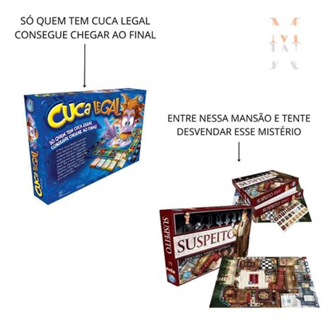 Kit 2 Jogos Mesa Suspeito Descubra Os Mistérios Cuca Legal