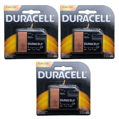 3x Duracell 7K67 6V Battery 1412A 1412AP 4018 4LR61 7K67 EN539 J