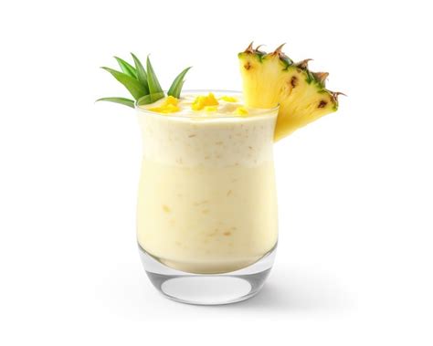 Fresh Smoothie Pineapple Lassi Con Fruta De Pi A En Un Estudio De Fondo