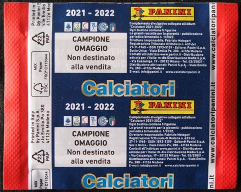 Packet Campione Omaggio Calciatori 2021 2022 Panini Sticker Singles