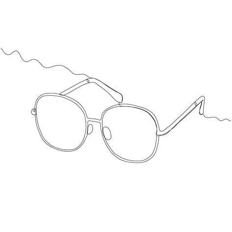 Premium Vector | Glasses in continuous line art drawing style ...