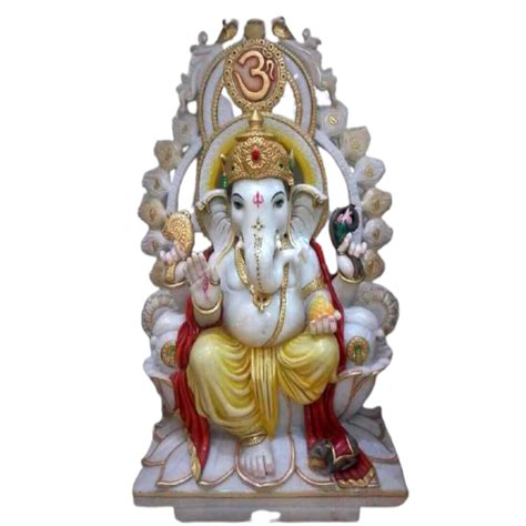 Multicolor Ganesha Marble Statue Size Inches At Rs In Makrana