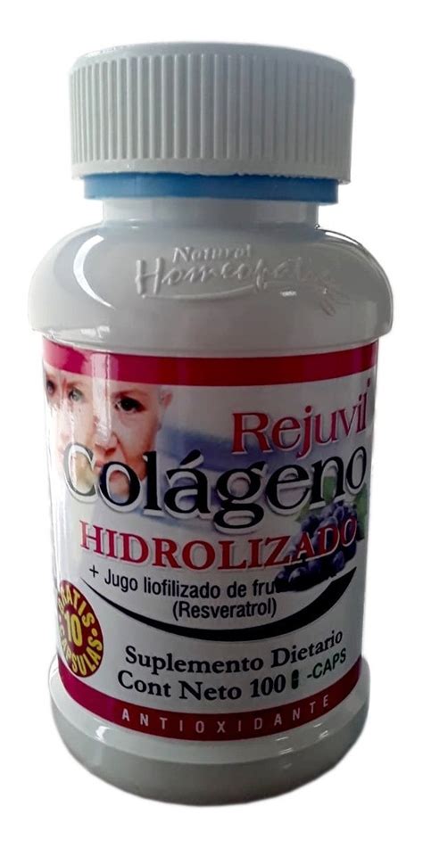 Colágeno Hidrolizado Con Resveratrol 100 Cápsulas Mercado Libre