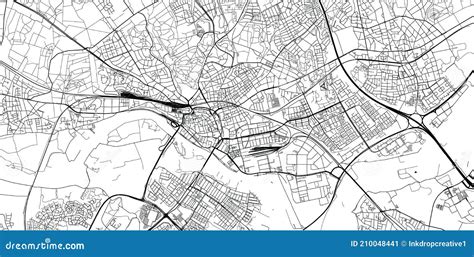 Urban Vector City Map of Arnhem, the Netherlands Stock Vector ...