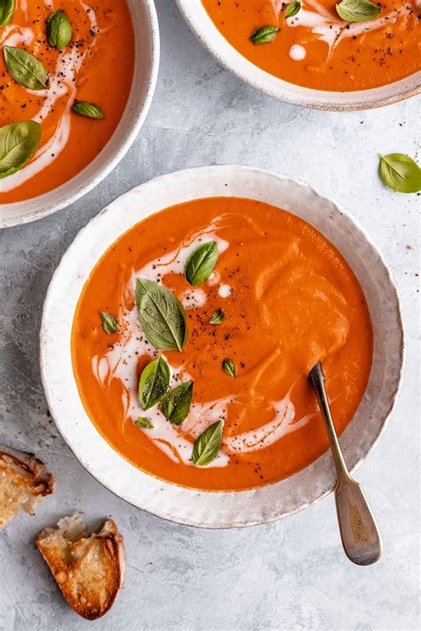 Easy Creamy Vegan Tomato Soup Ambitious Kitchen