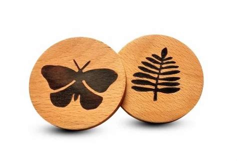 Sawi Natural Wooden Round Coasters Slices For Tea Coffee Dining Large