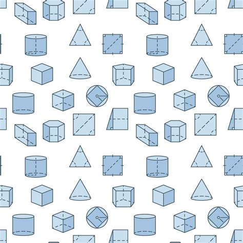 Geometry concept vector creative seamless pattern with blue geometric ...