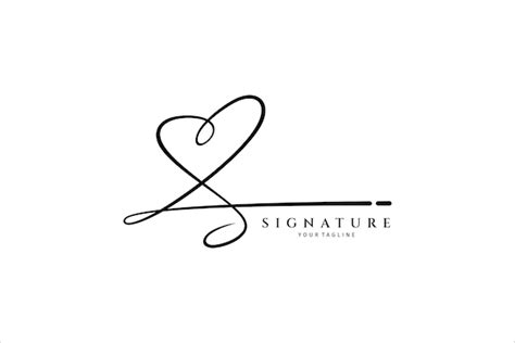 Premium Vector | Letter s handwriting logo of initial signature with ...