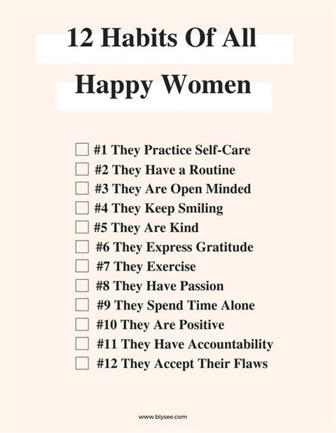 12 Habits Of All Happy Women Pictures Photos And Images For Facebook