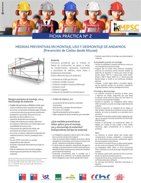 Check List De Andamios MEDIDAS PREVENTIVAS EN MONTAJE USO Y