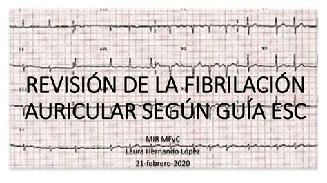 Pdf Revisi N De La Fibrilaci N Auricular Seg N Gu A Esc Eficacia En