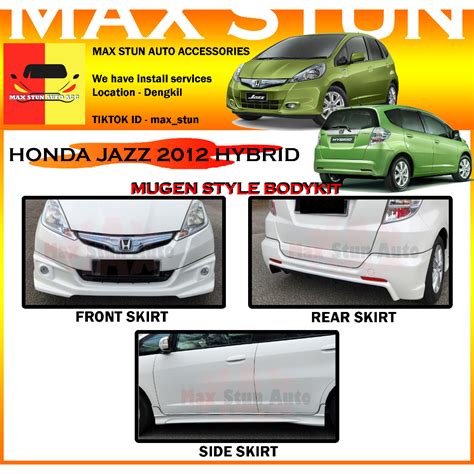 Honda Jazz Hybrid Mugen Full Set Bodykit Mg Bumper Lip Honda Fit