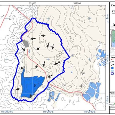 Water flow direction in the catchment area. | Download Scientific Diagram