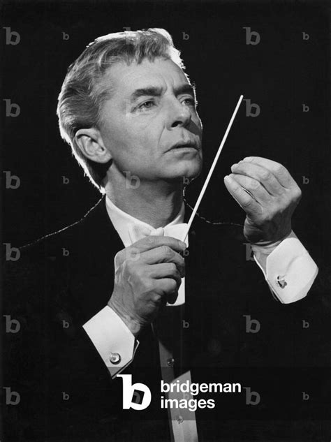 Image Of Herbert Von Karajan Conducting With Baton Berlin 1967 Austrian Conductor