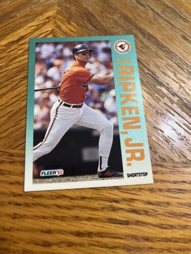 1992 Fleer Baltimore Orioles Baseball Card 26 Cal Ripken HOF EBay