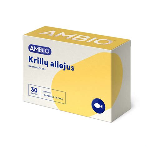 Ambio KriliŲ Aliejus 500 Mg 30 Kapsulių Gintarinė Vaistinė