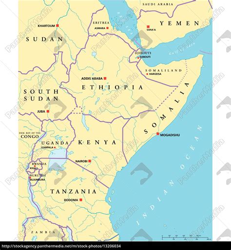 Map Of East Africa Printable