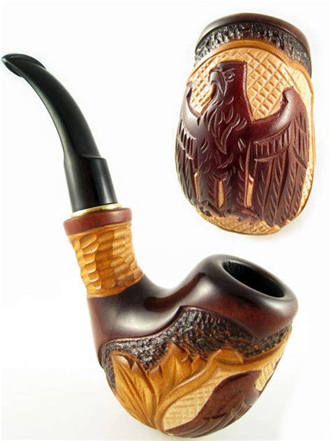 Hand Carved Tobacco Smoking Pipe German Eagle Deutschland Etsy