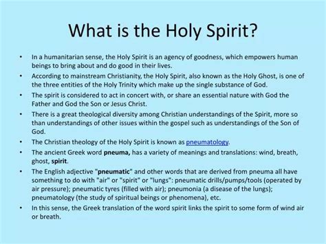 Ppt What Is The Holy Spirit Powerpoint Presentation Id 2018508