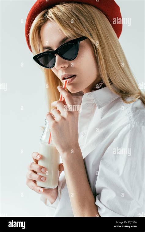 Blonde Blonde Drinking Milk Hi Res Stock Photography And Images Alamy