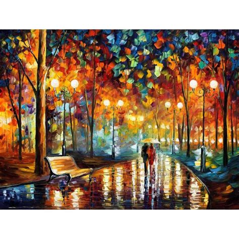 RAIN S RUSTLE PALETTE KNIFE Oil Painting On Canvas By Leonid Afremov