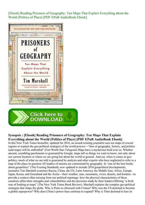 Read ebook ⚡PDF⚡ [Ebook] Reading Prisoners of Geography Ten Maps That