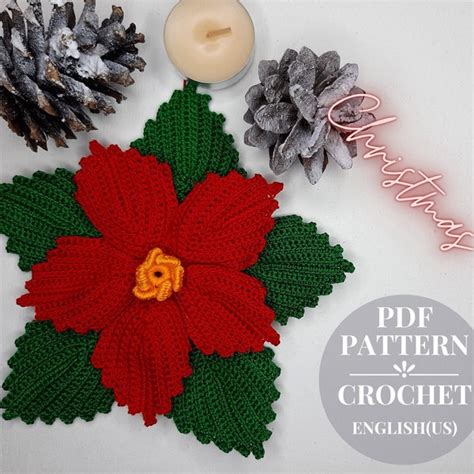 Poinsettia Flower Pattern Etsy