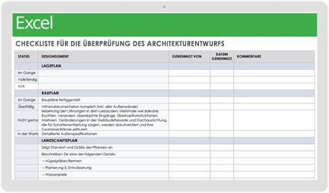 Kostenlose Checklisten für Entwurfsprüfung Smartsheet