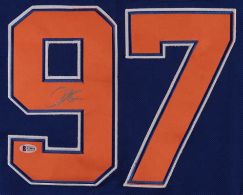 Connor Mcdavid Signed Oilers Captain Jersey Beckett Coa Pristine