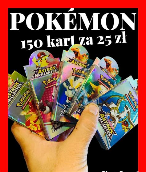 Karty Pokemon 150 sztuk kart 5 paczek po 30 szt ne gold Gorzów