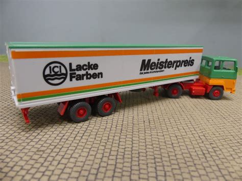 Modellspielwaren Reinhardt 1 87 Wiking Ford ICI Lacke FH grün orange