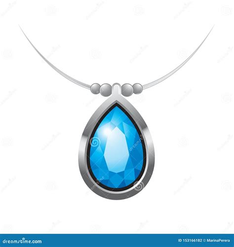 Isolated Tear Drop Shape Pendant Drawing Stock Vector - Illustration of ...