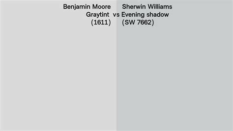 Benjamin Moore Graytint 1611 Vs Sherwin Williams Evening Shadow SW