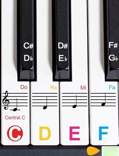 Amazon Piano Stickers For Keys Eison Full Set Piano Keyboard