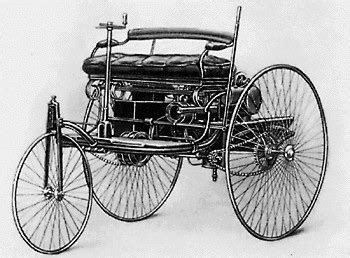 This 1885 prototype by Karl Benz is generally agreed to be the first modern iteration of the ...