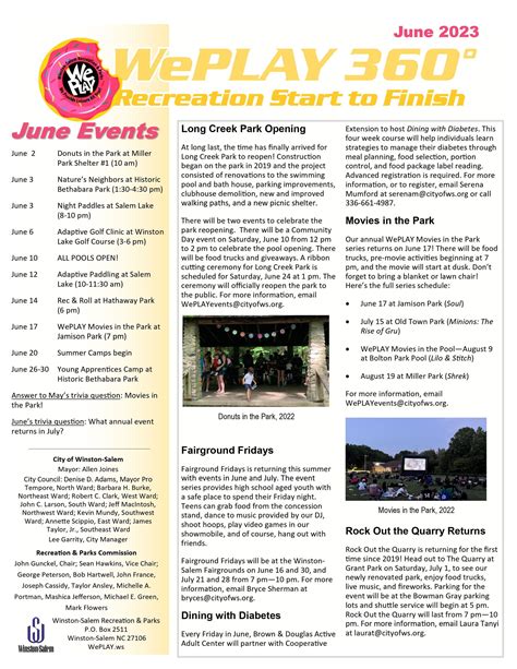 Recreation & Parks | City of Winston-Salem, NC