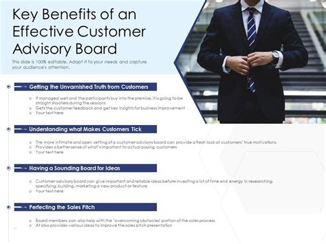 Key Benefits Of An Effective Customer Advisory Board Presentation