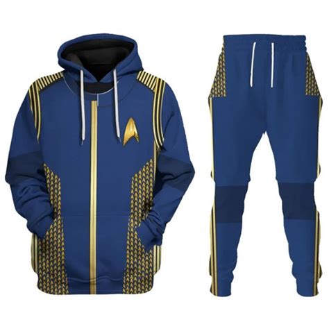 Star Trek Discovery Starfleet Blue Uniform Costume - Hoodie Sweatpants ...