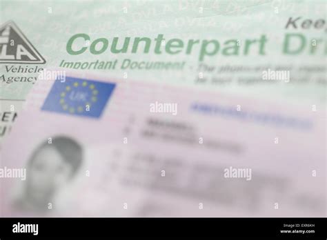 Uk Driving Licence Paper Counterpart High Resolution Stock Photography