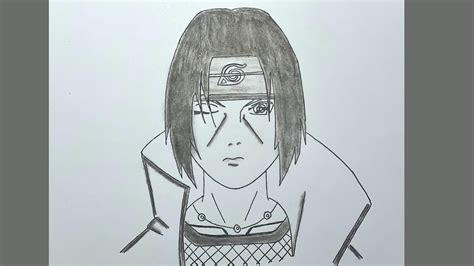 How To Draw Itachi Uchiha Easy Step By Step From Naruto Easy Anime Drawing Tutorials Youtube