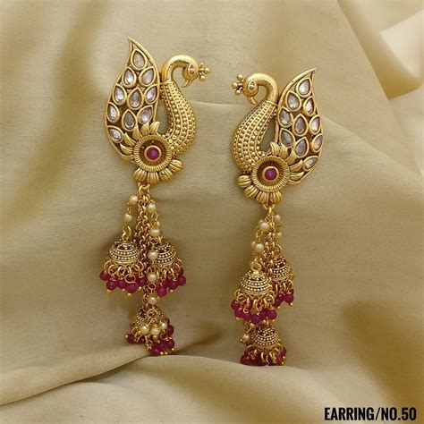 Earrings Jhumka Style Rose Gold Necklaces