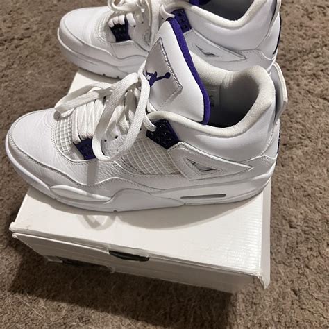 Jordan 4 Retro Metallic Purple Box slightly damaged... - Depop