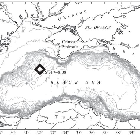 Schematic map of the Black Sea with deployment sites of the automated ...