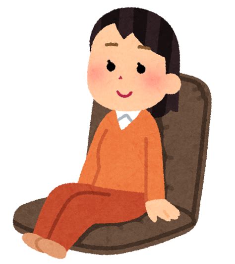 座椅子に座る人のイラスト（女性） かわいいフリー素材集 いらすとや