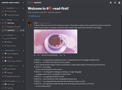 Discord Aesthetic Templates In Discord Templates Aesthetic