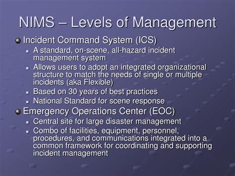 Ppt National Incident Management System Nims And Incident Command System Ics Powerpoint