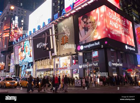 Times Square at Night, NYC, USA Stock Photo - Alamy