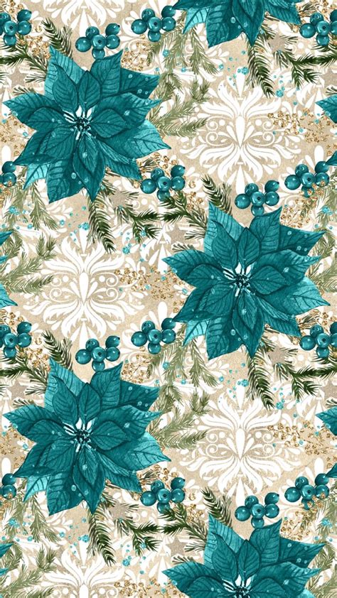 Pin By Dany On Wallpaper Vol Poinsettia Digital Print Fabric